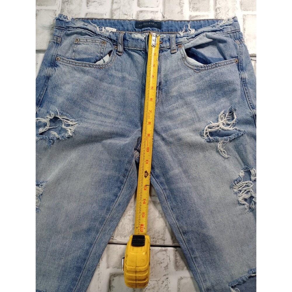 Aeropostale Boyfriend Jeans Women’s Size 10 Distressed Ripped Stone Wash Denim - Picture 7 of 15